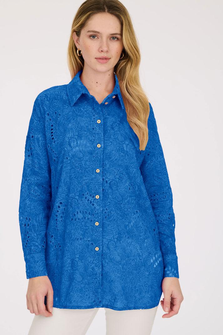 weill Chemise en broderie anglaise imprimée