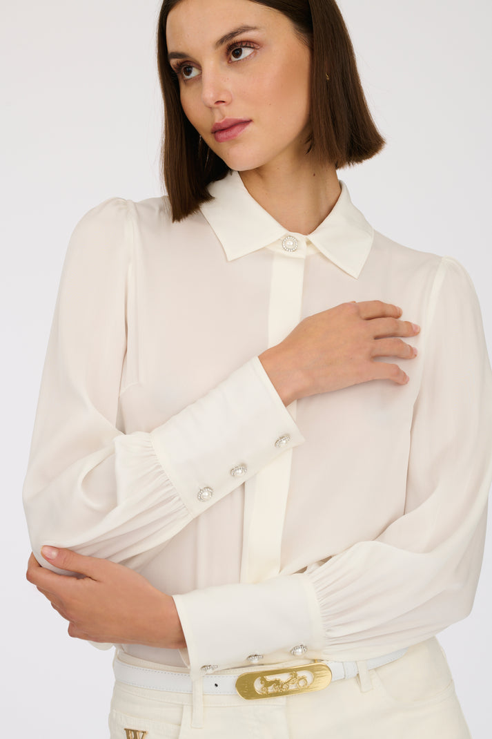 weill Chemise en satin de soie stretch