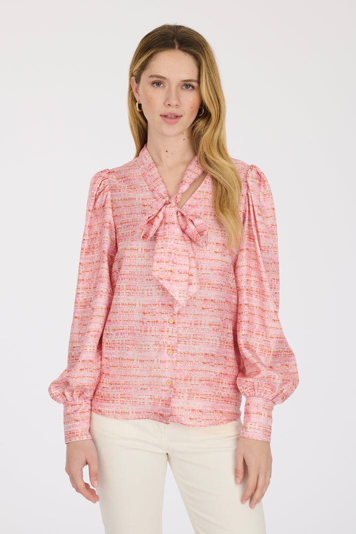 Weill Chemise Lavallière En Soie Fantasie