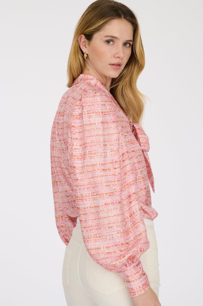 Weill Chemise Lavallière En Soie Fantasie