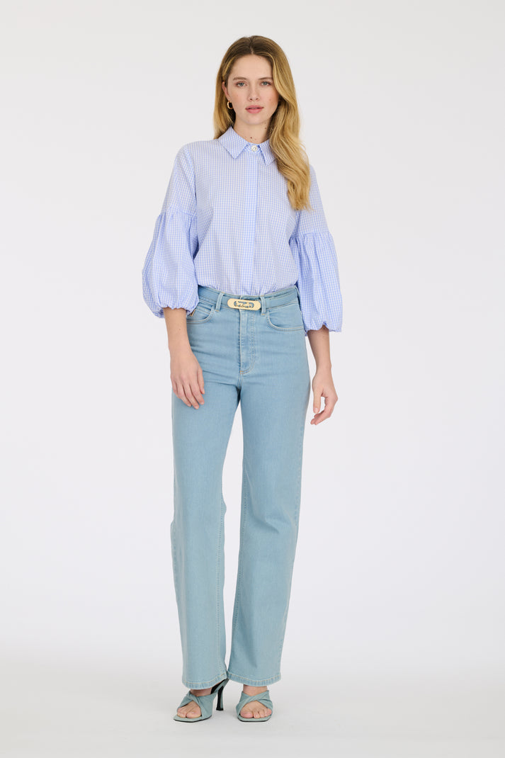 Weill Chemise Vichy à Manches Bouffantes