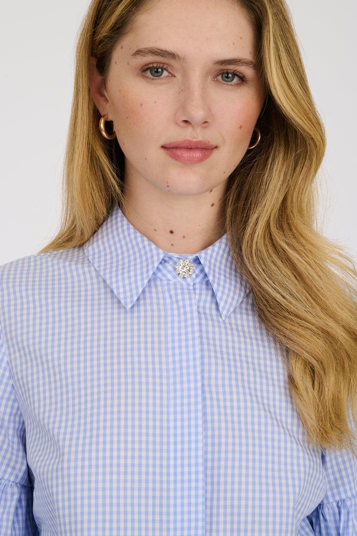 Weill Chemise Vichy à Manches Bouffantes