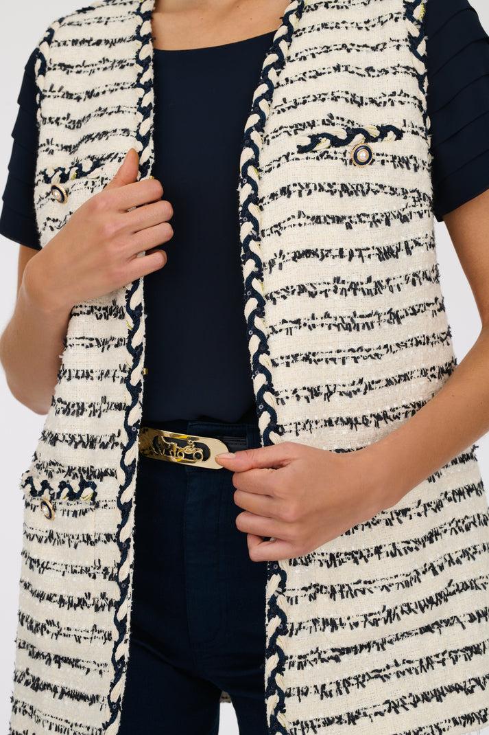 weill Gilet sans manche en tweed