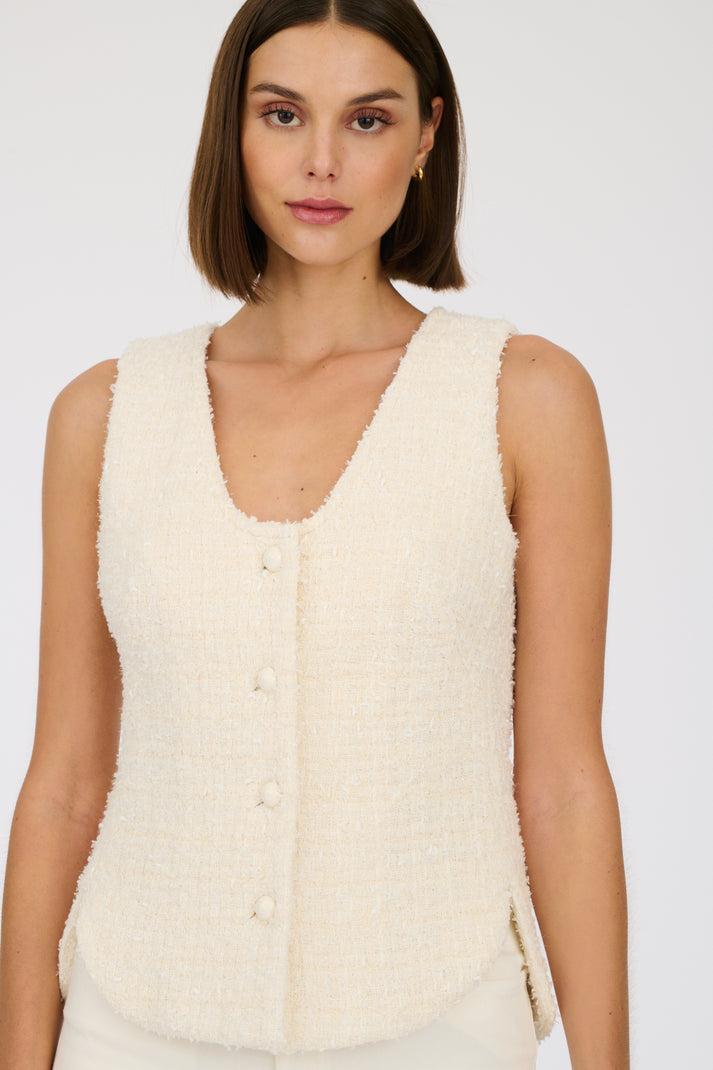 Weill Gilet Sans Manches En Tweed