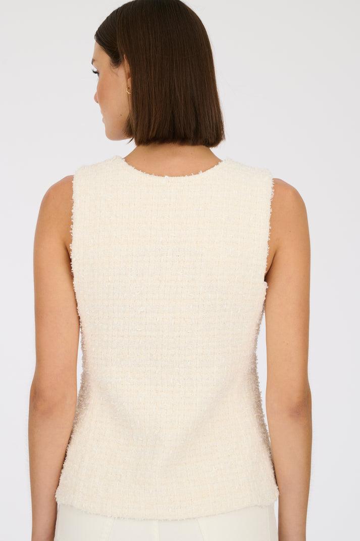 Weill Gilet Sans Manches En Tweed