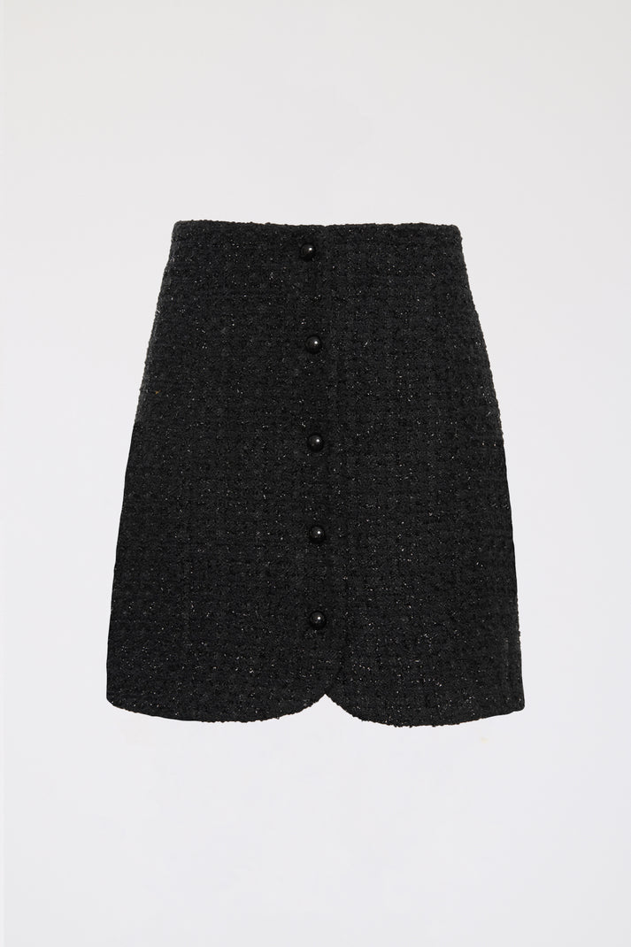 weill Jupe courte boutonnée en tweed
