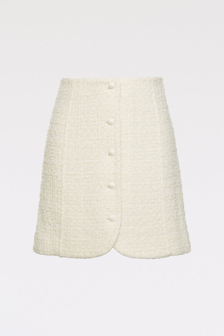 weill Jupe courte boutonnée en tweed