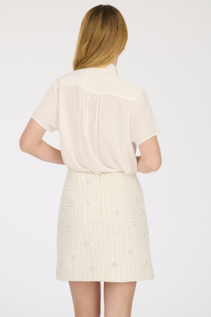 Weill Jupe En Tweed à Perles