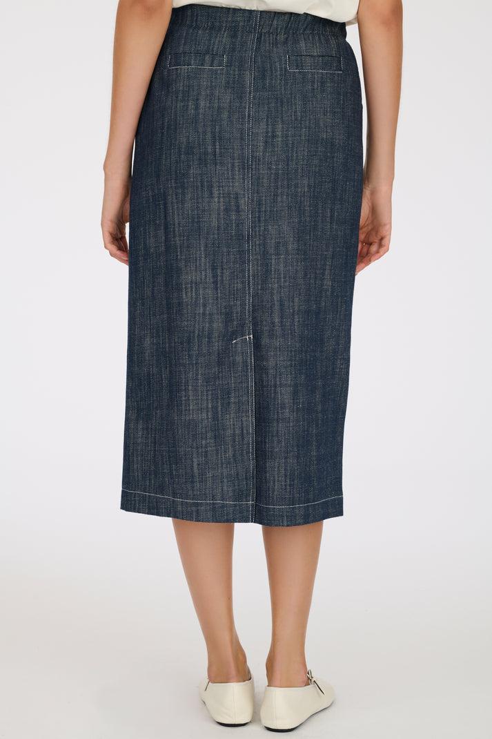 Weill Jupe Longue En Jean Cargo