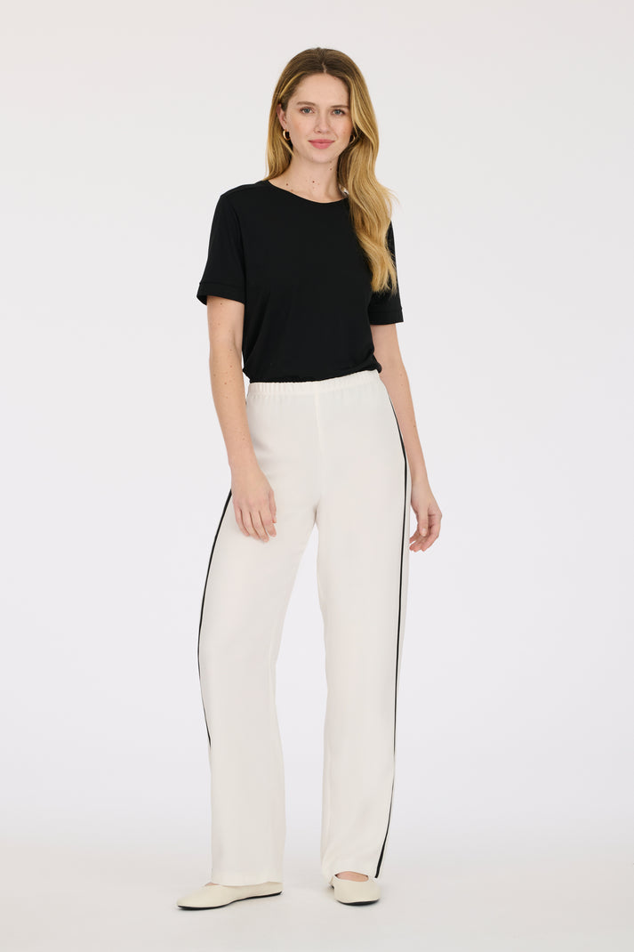 Weill Pantalon De Smoking élastiqué écru Et Noir