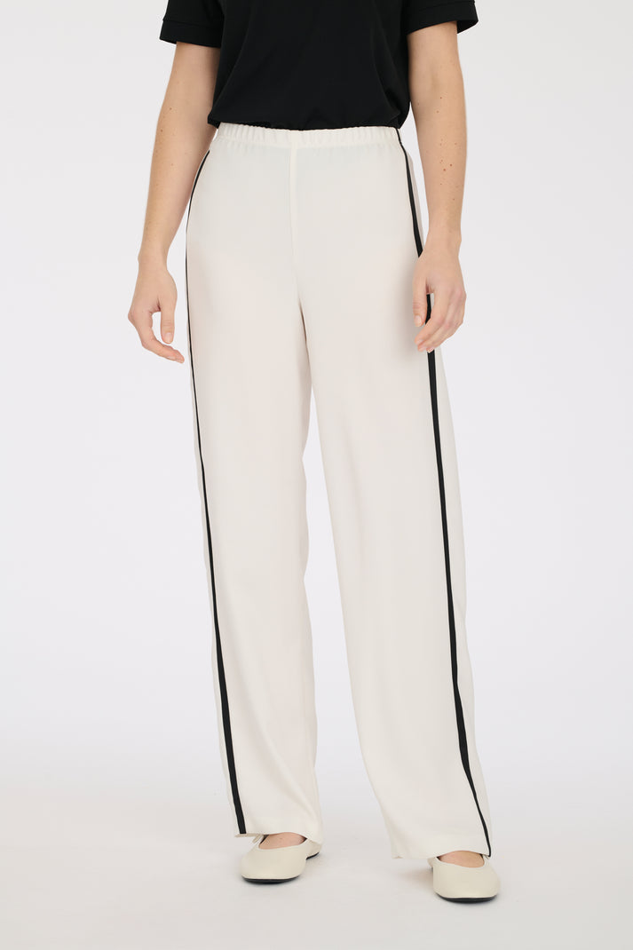 Weill Pantalon De Smoking élastiqué écru Et Noir