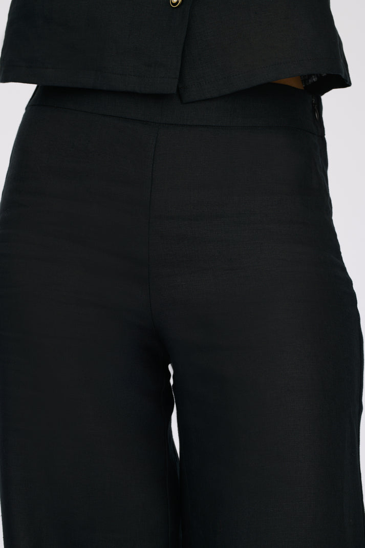 Weill Pantalon En Lin Large élastiqué
