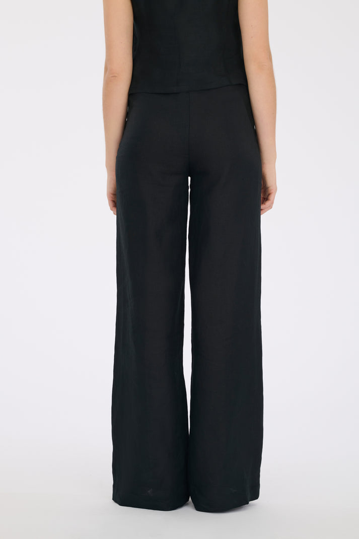 Weill Pantalon En Lin Large élastiqué