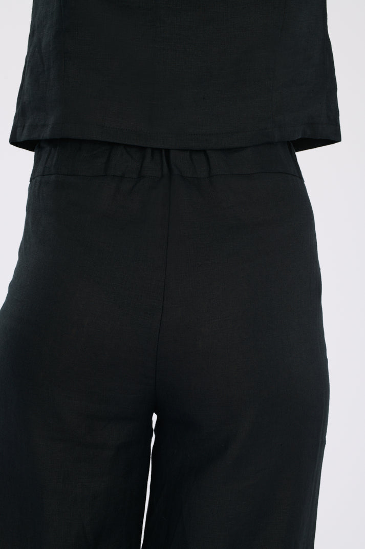 Weill Pantalon En Lin Large élastiqué