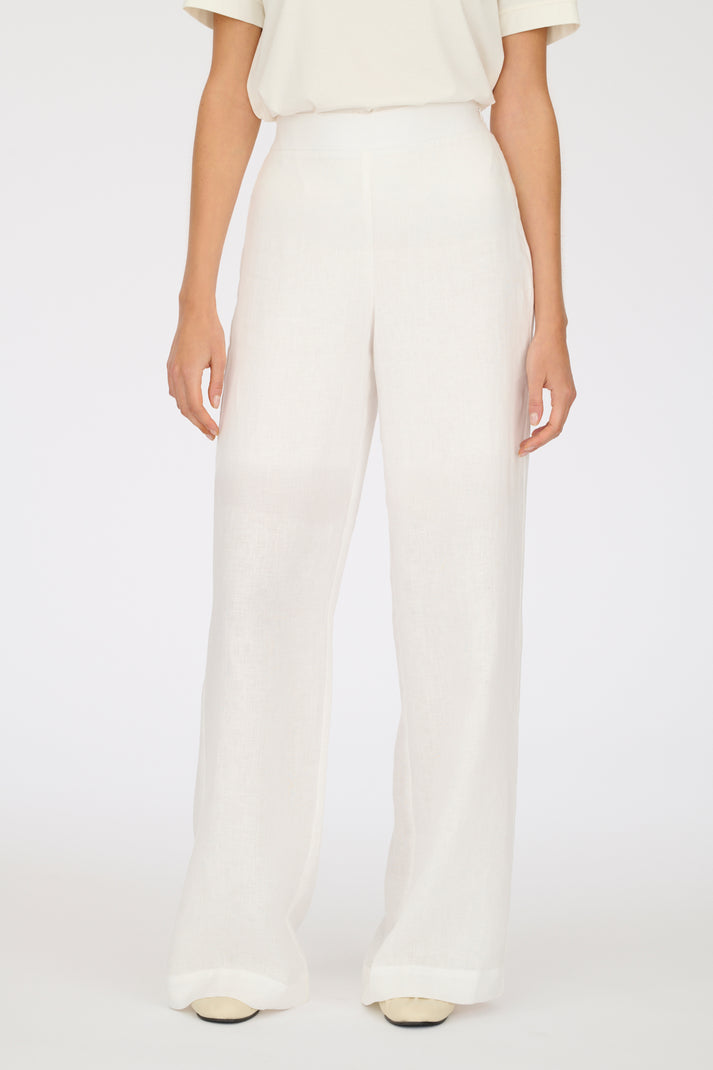 Weill Pantalon En Lin Large élastiqué