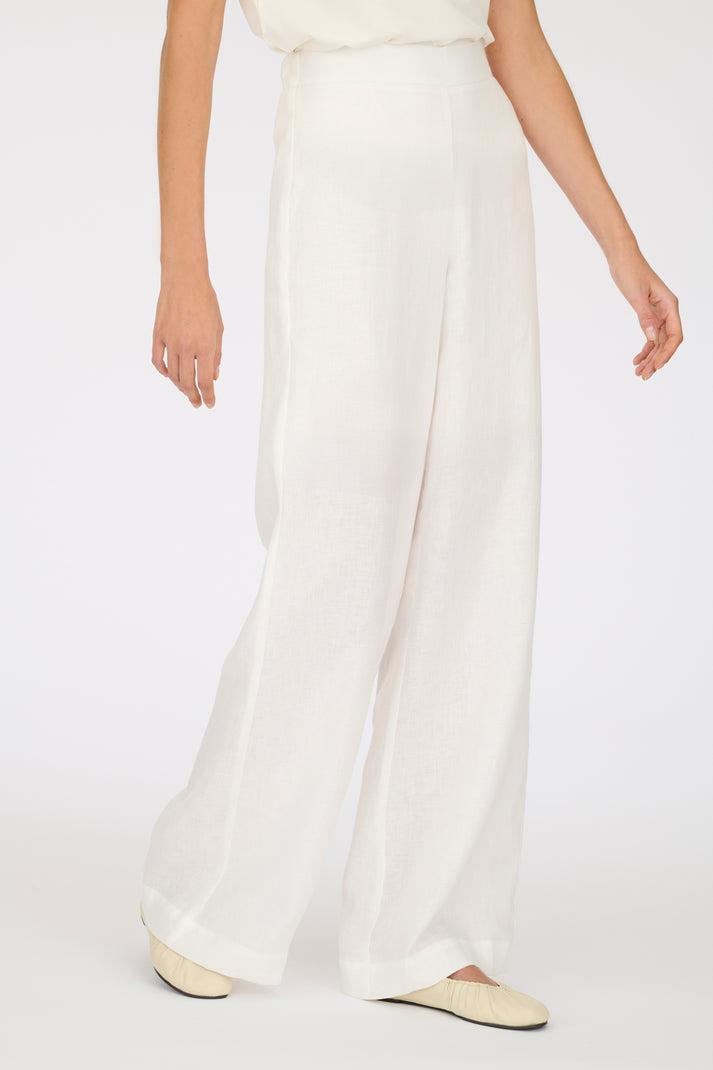 Weill Pantalon En Lin Large élastiqué