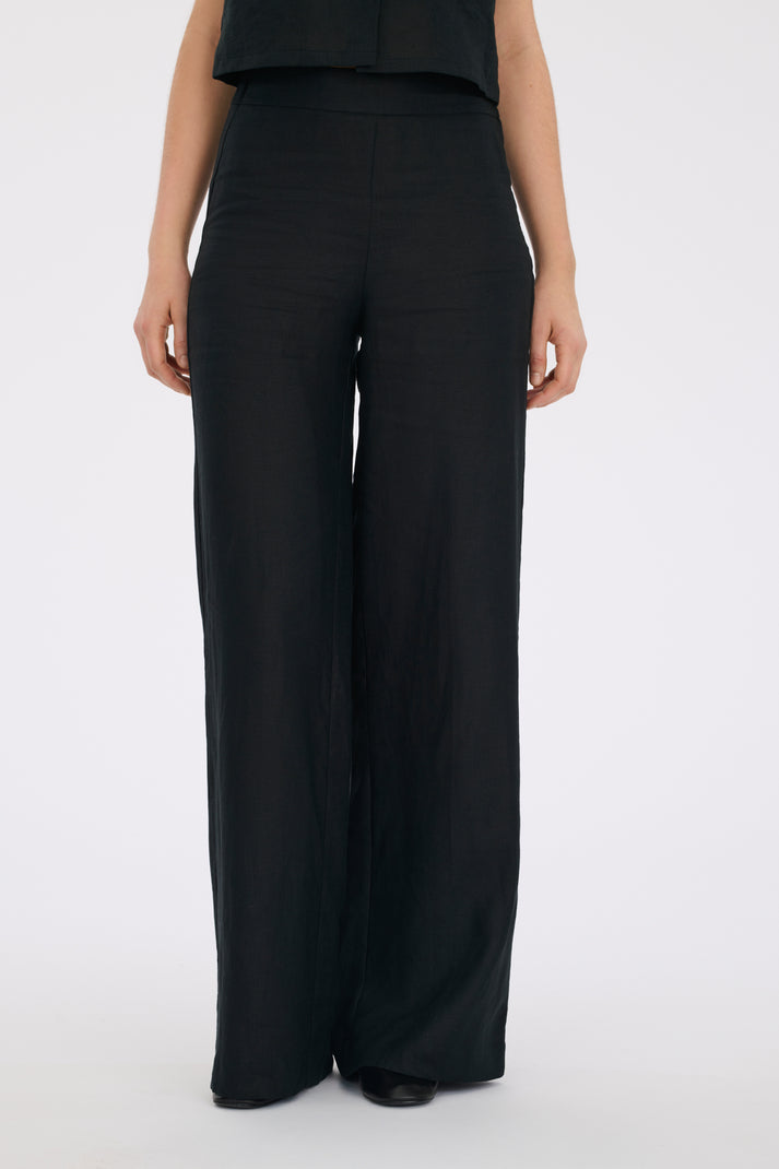 weill Pantalon en lin large élastiqué