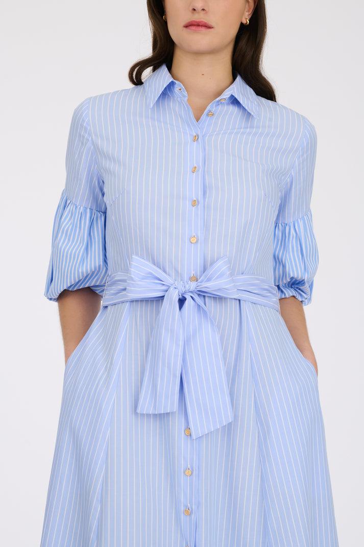 Weill Robe Chemise Longue à Rayures