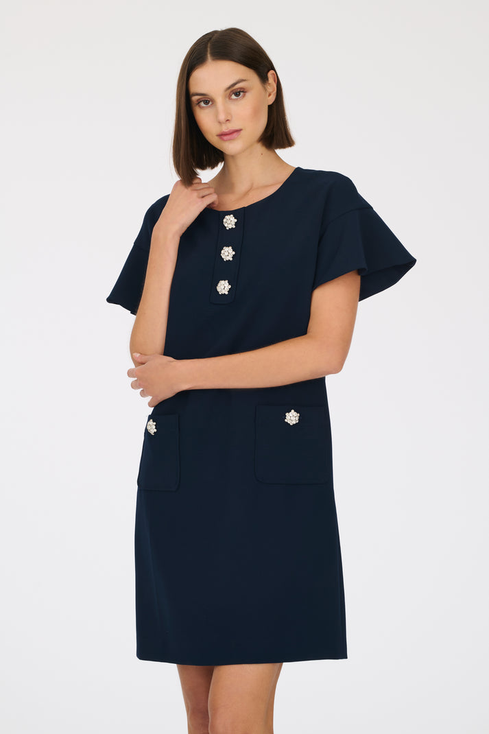 Weill Robe Cocktail à Boutons Bijoux