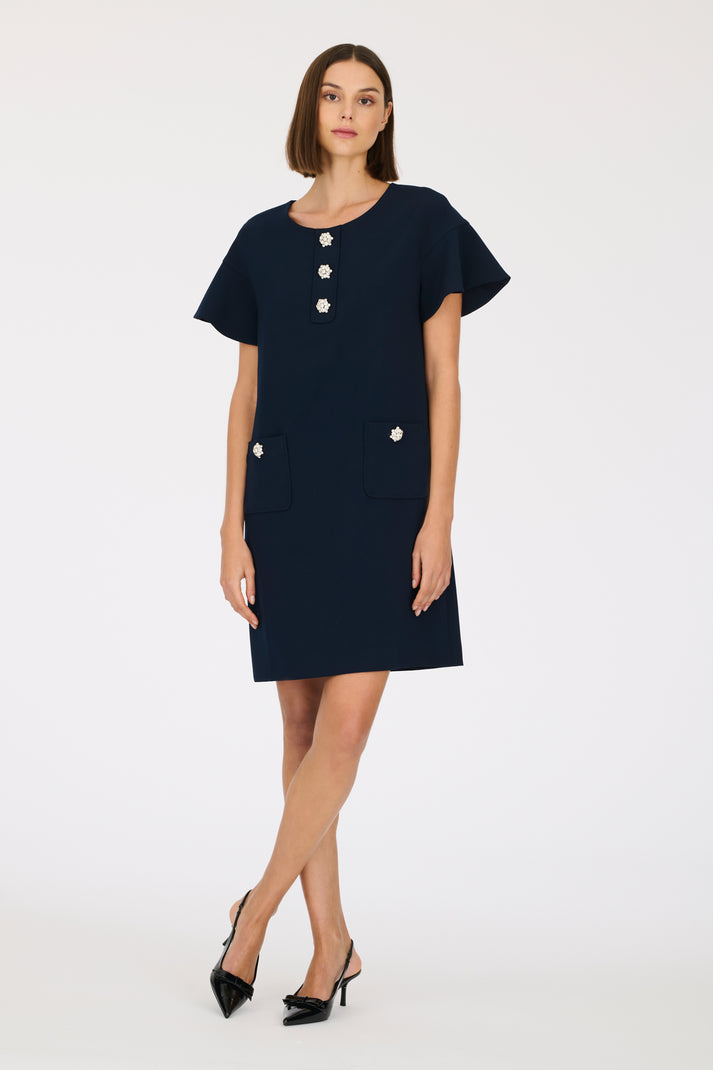 weill Robe cocktail à boutons bijoux