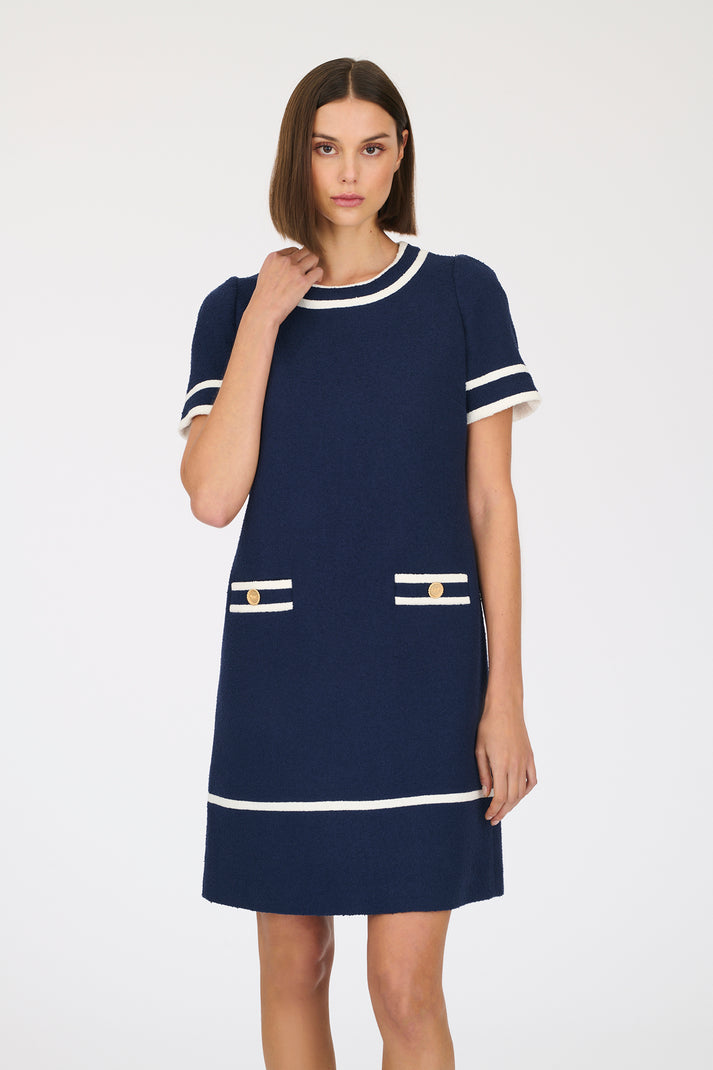 weill Robe droite en tissu bouclé