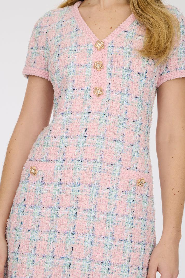 Weill Robe En Tweed à Carreaux