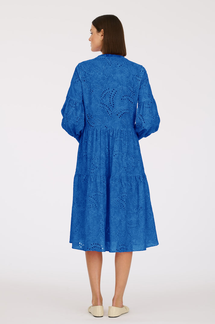 Weill Robe Longue Broderie Anglaise Imprimée