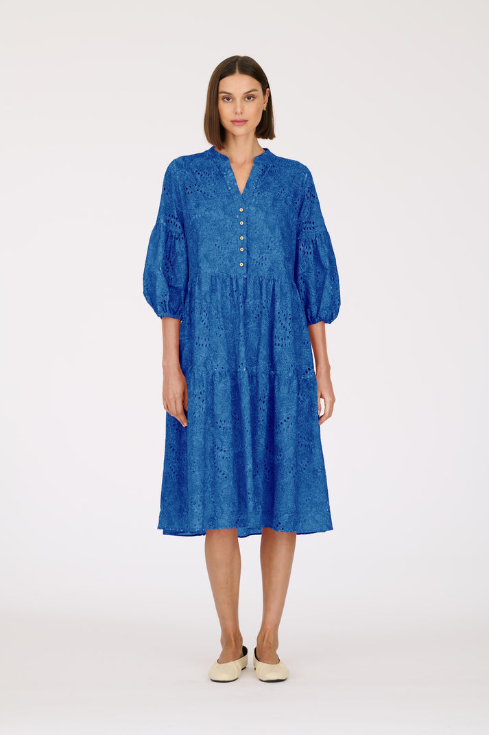 weill Robe longue broderie anglaise imprimée