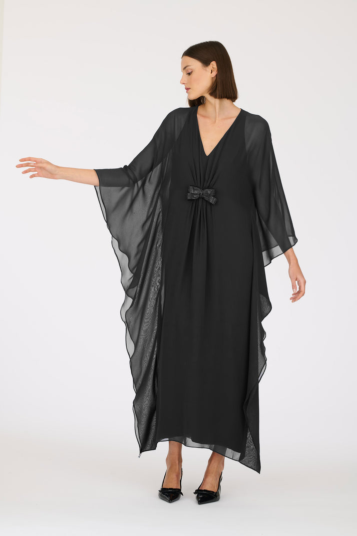 weill Robe longue cocktail à bijoux noeud