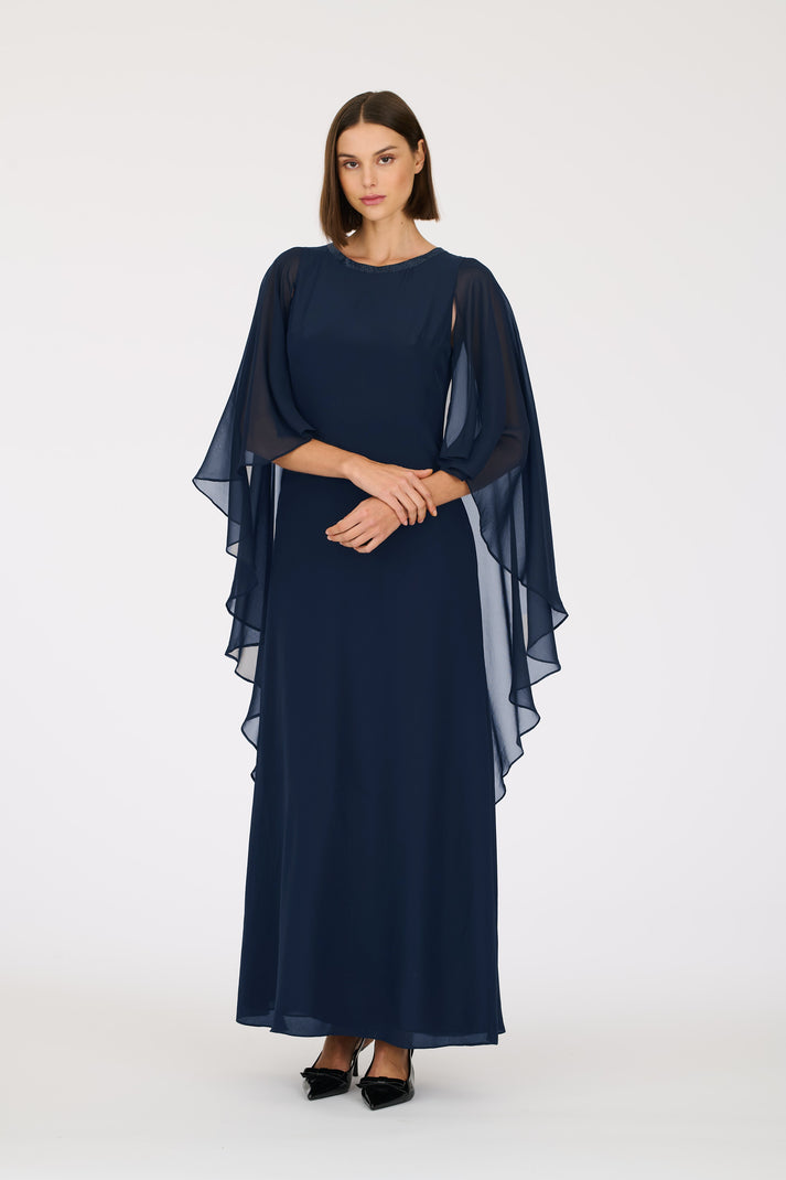 weill Robe longue en soie à volants