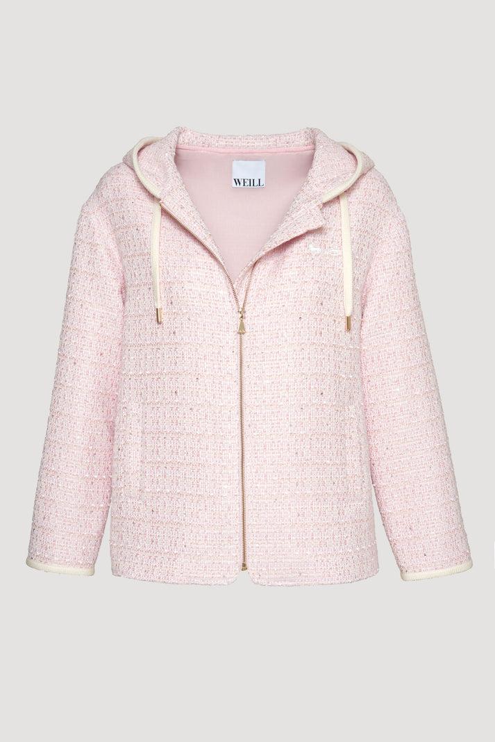 Weill Sweat-shirt En Tweed Capuche Zippée