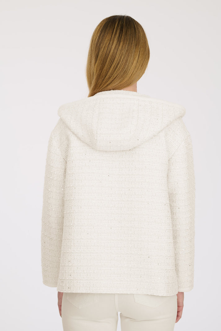 Weill Sweat-shirt En Tweed Capuche Zippée