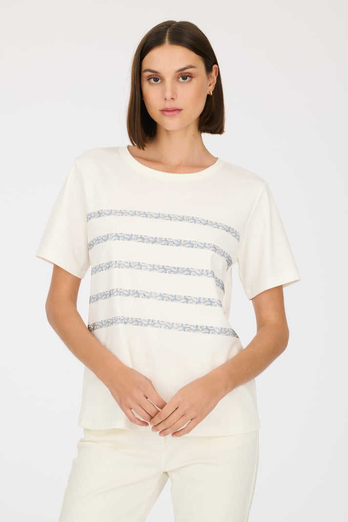 Weill T-shirt à Rayures à Strass