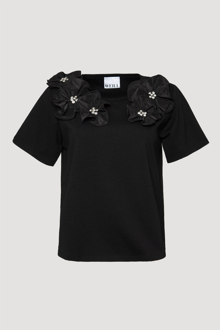 Weill T-shirt Détails Fleurs Bijoux