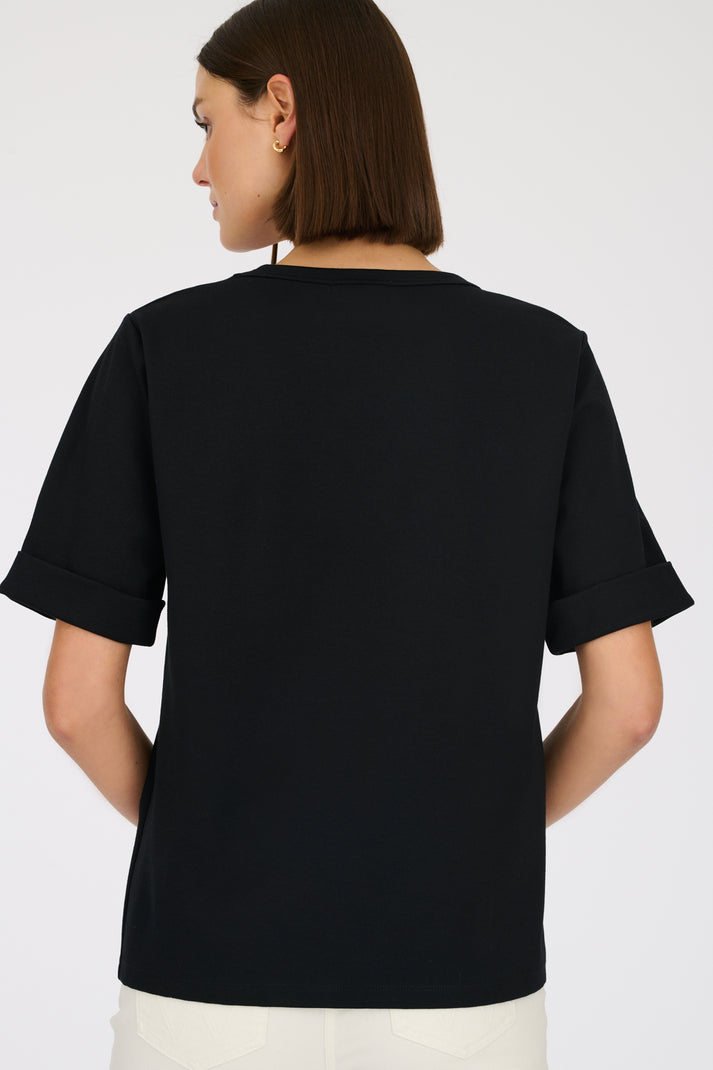 Weill T-shirt Logo Strass Et Stud