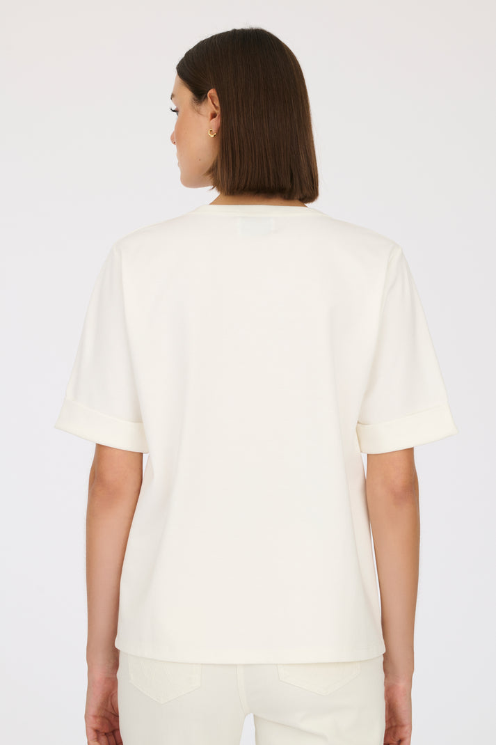 Weill T-shirt Logo Strass Et Stud