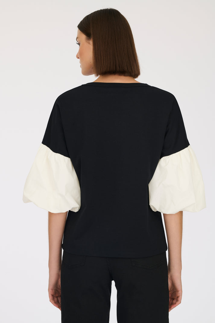 Weill T-shirt Manches Bouffantes En Taffetas