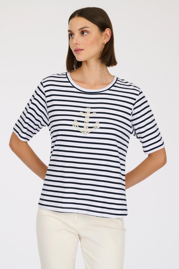 weill T-shirt marinière ancre