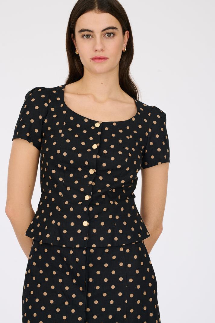 weill Top en lin à pois weill Top en lin à pois