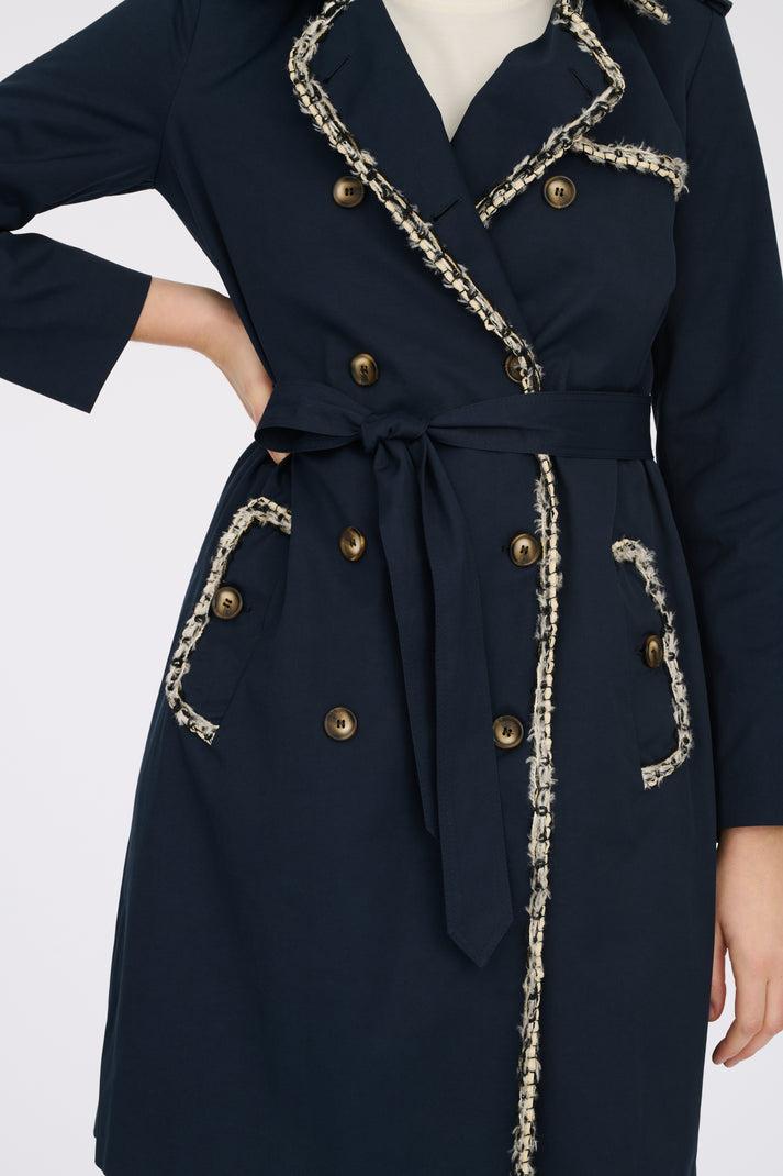 Weill Trench à Galon En Tweed