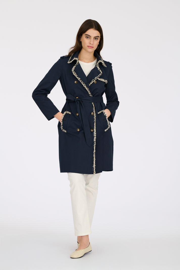 Weill Trench à Galon En Tweed