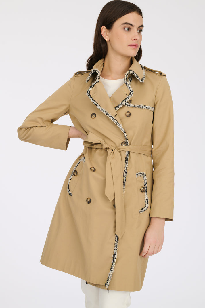 Weill Trench à Galon En Tweed