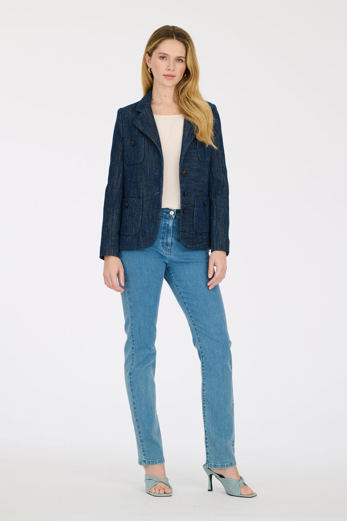 Weill Veste Blazer En Tweed Jean