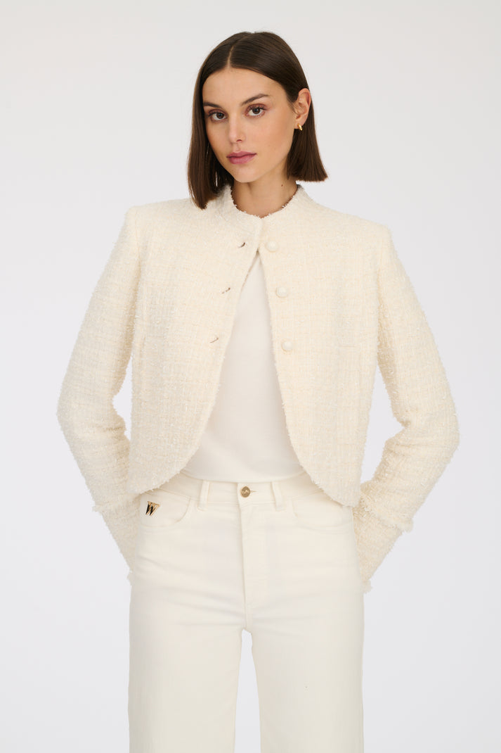 Weill Veste Col Officier En Tweed