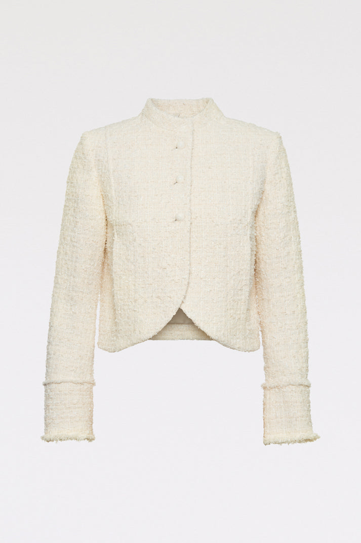 weill Veste col officier en tweed