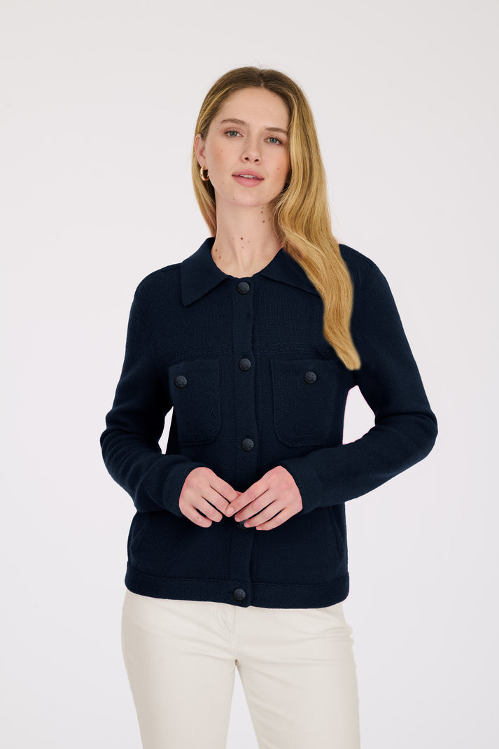 weill Veste en cachemire surpiquée