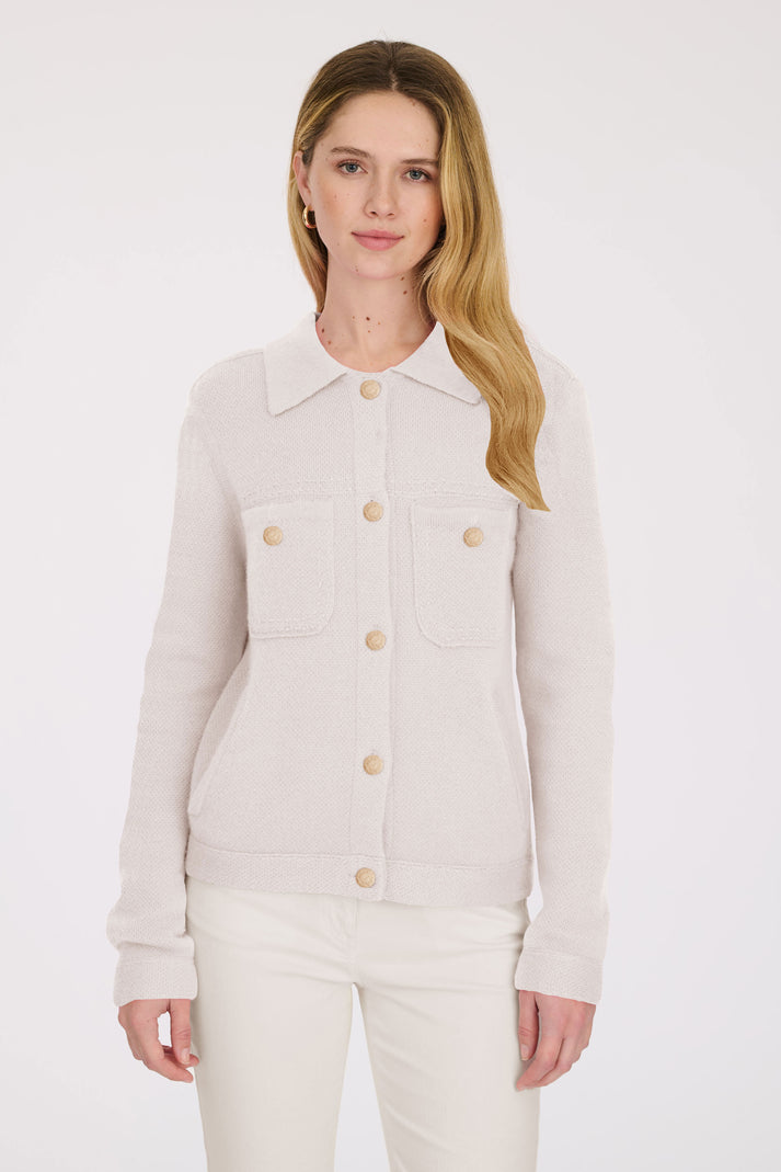 weill Veste en cachemire surpiquée