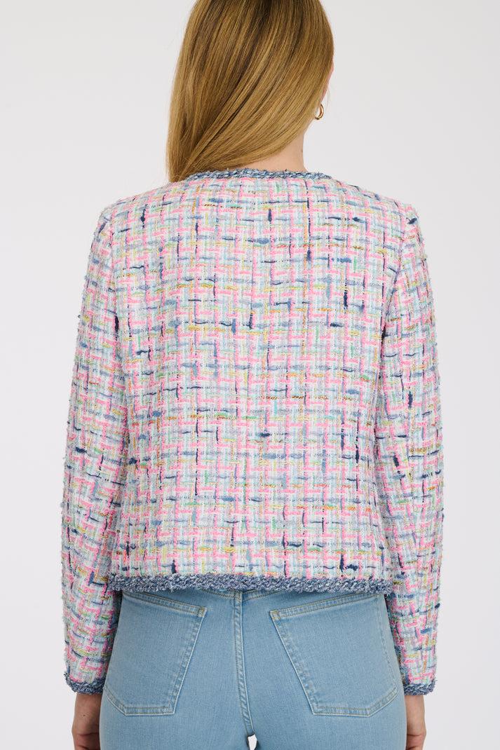Weill Veste En Tweed à Galon Effet Jean