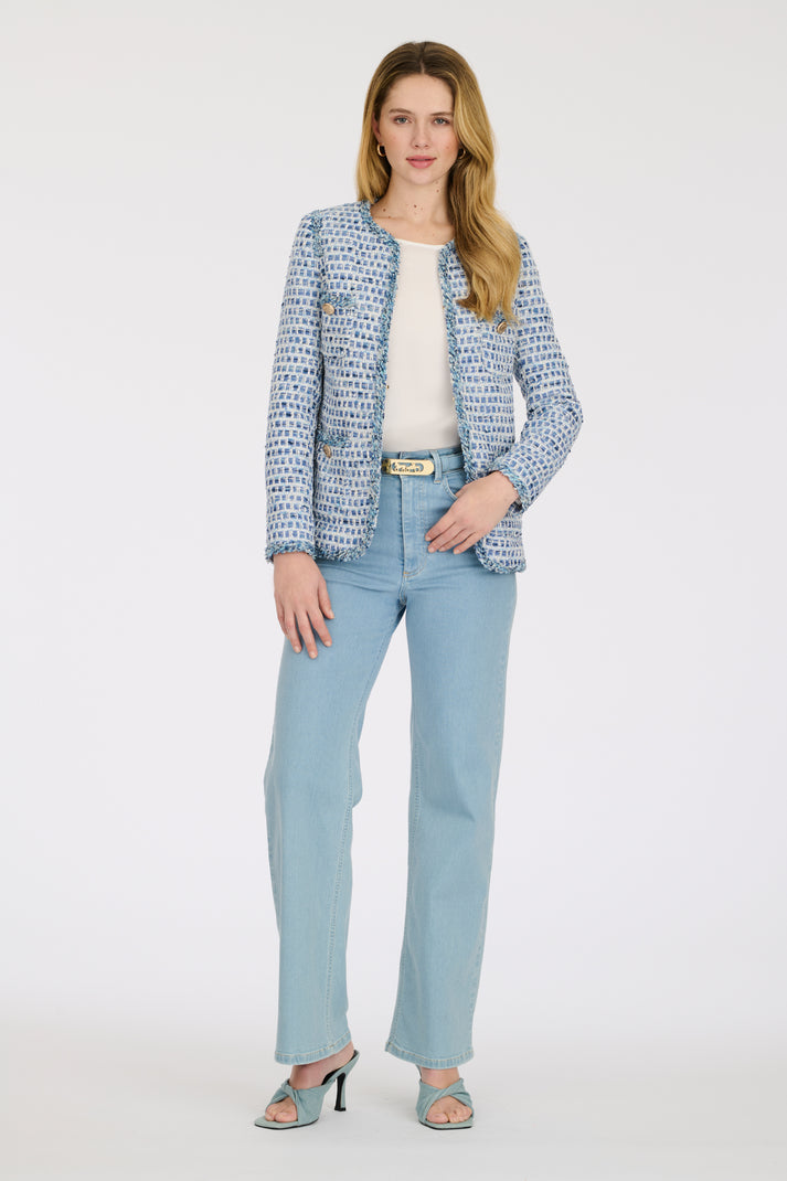Weill Veste En Tweed Effet Jean