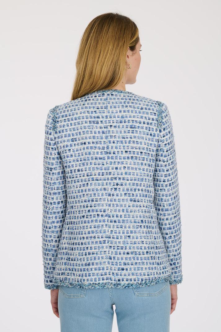 Weill Veste En Tweed Effet Jean